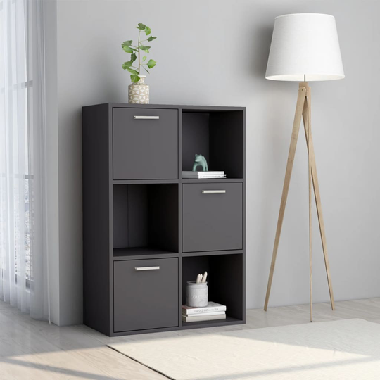 vidaXL Säilytyskaappi harmaa 60x29,5x90 cm lastulevy