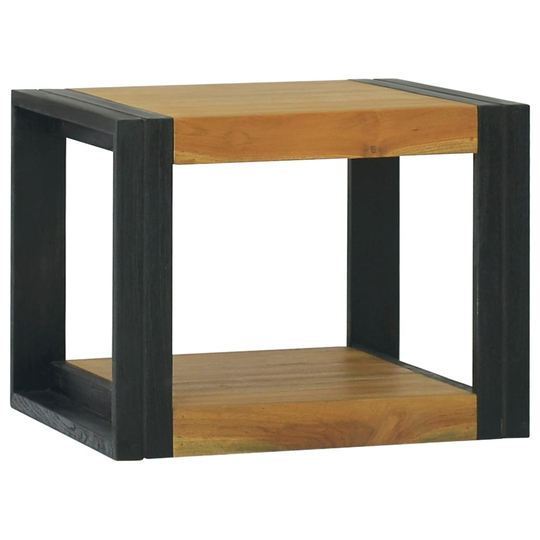 vidaXL Seinäkiinnitettävä kylpyhuoneen kaappi 45x45x35 cm täysi tiikki