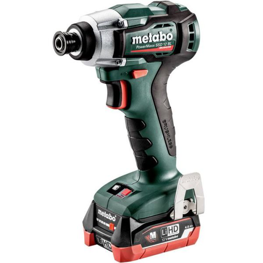 Metabo PowerMaxx SSD 12 BL Iskevä ruuvinväännin 2 x 4,0 Ah:n akku ja laturi