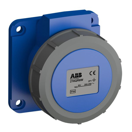 ABB 2CMA102298R1000 Paneelin ulostulo pikaliitettävä, tärinänkestävä Suora, 3-nastainen, 16 A