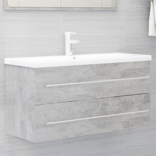 vidaXL Allaskaappi betoninharmaa 100x38,5x48 cm lastulevy