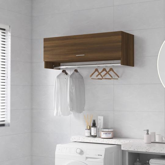 vidaXL Vaatekaappi ruskea tammi 100x32,5x35 cm tekninen puu