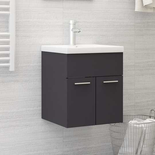 vidaXL Allaskaappi harmaa 41x38,5x46 cm lastulevy
