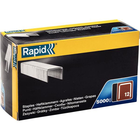 Rapid Nr 12 Leveät hakaset 6 mm, 5000 kpl:n pakkaus