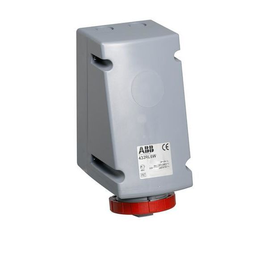ABB 2CMA168498R1000 Seinäpistorasia IP67, 4P+J, edelleensyöttöön
