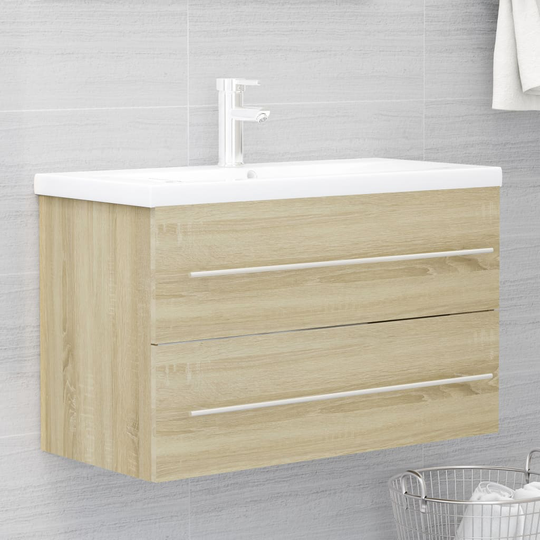 vidaXL Allaskaappi Sonoma-tammi 80x38,5x48 cm lastulevy