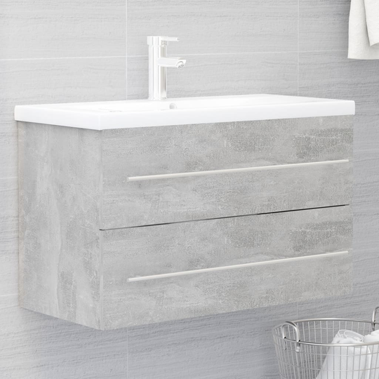 vidaXL Allaskaappi betoninharmaa 80x38,5x48 cm lastulevy