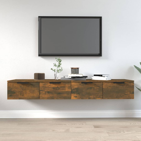 vidaXL Seinäkaapit 2 kpl savutammi 68x30x20 cm tekninen puu