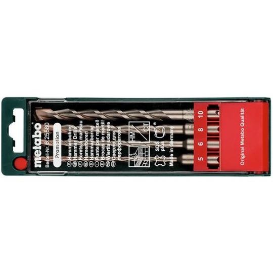 Metabo 625580000 Poranteräsarja SDS-Plus, 4 osaa