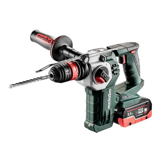 Metabo KHA 18 LTX BL 24 Quick Poravasara 2 x 5,5 Ah:n akku ja laturi