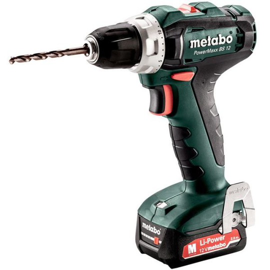 Metabo PowerMaxx BS 12 Porakone-ruuvinväännin 2 x 2,0 Ah:n akku ja laturi