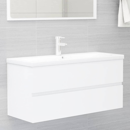 vidaXL Allaskaappi valkoinen 100x38,5x45 cm lastulevy
