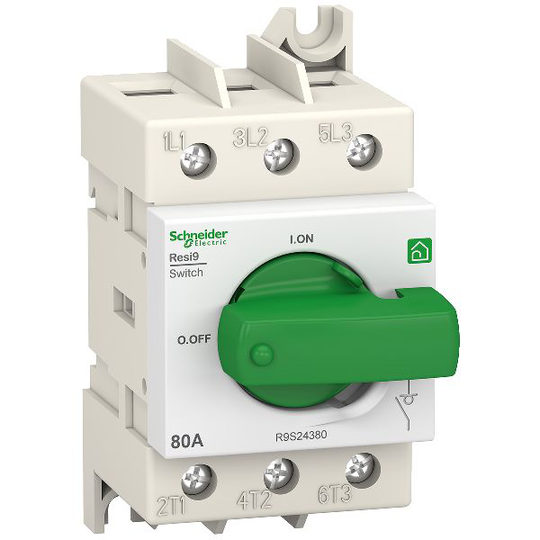 Schneider Electric Resi9 Pääkytkin 3-napainen 80 A