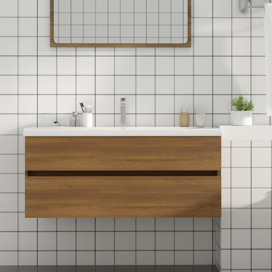 vidaXL Allaskaappi ruskea tammi 100x38,5x45 cm tekninen puu