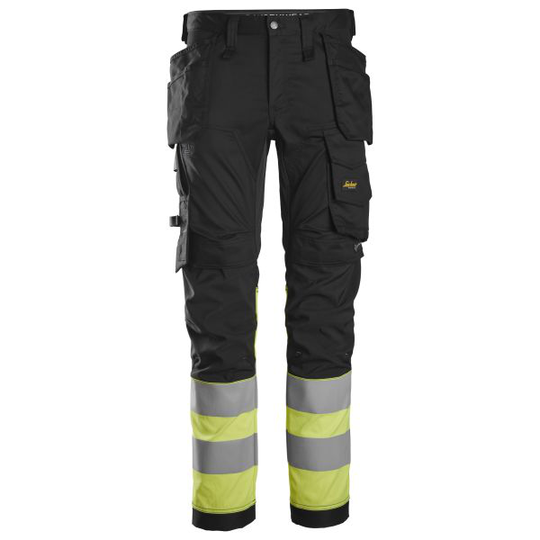 Snickers 6234 Työhousut musta/Hi-Vis-keltainen Koko 044