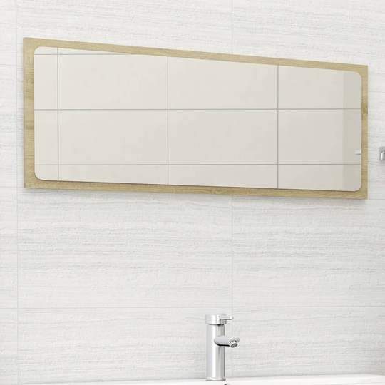 vidaXL Kylpyhuonepeili Sonoma-tammi 100x1,5x37 cm lastulevy