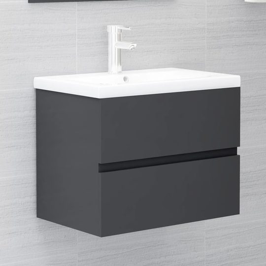 vidaXL Allaskaappi harmaa 60x38x45 cm lastulevy