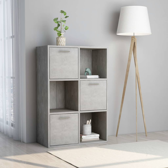 vidaXL Säilytyskaappi betoninharmaa 60x29,5x90 cm lastulevy