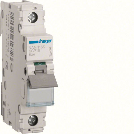 Hager NAN116S Automaattisulake 1-napainen, 10kA 16A