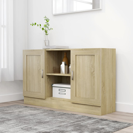 vidaXL Senkki Sonoma-tammi 120x30,5x70 cm lastulevy