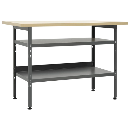 vidaXL Työtaso harmaa 120x60x85 cm teräs