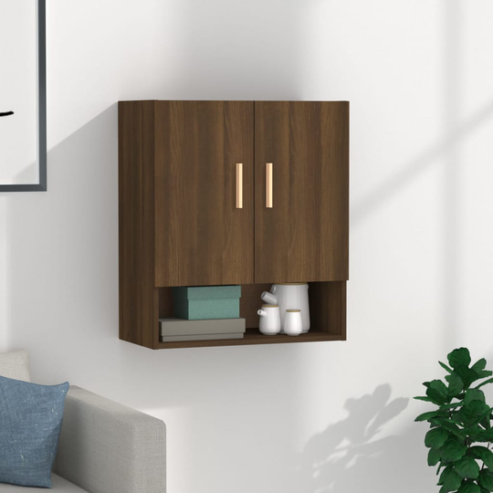 vidaXL TV-seinäkaappi ruskea tammi 60x31x70 cm tekninen puu