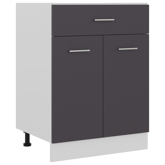 vidaXL Alalipastokaappi harmaa 60x46x81,5 cm lastulevy