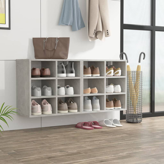 vidaXL Kenkäkaapit 2 kpl betoninharmaa 52,5x30x50 cm
