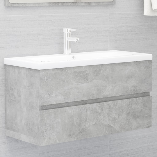 vidaXL Allaskaappi betoninharmaa 90x38,5x45 cm lastulevy