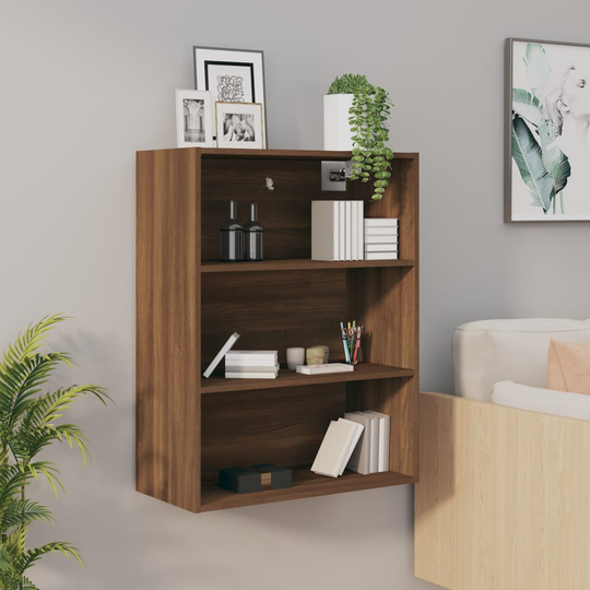 vidaXL Riippuva seinäkaappi ruskea tammi 69,5x32,5x90 cm