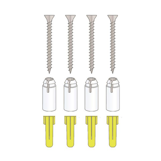 Alarmtech 5015360 Korotusholkki tulpalla ja ruuvilla, 4 kpl