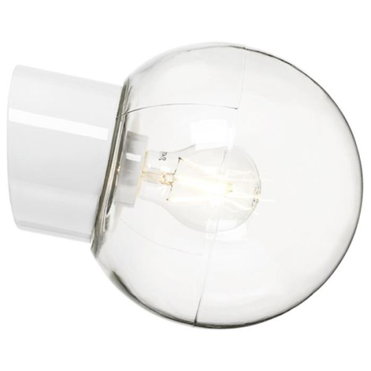 Ifö Electric 6045-510-10 Seinävalaisin kirkas, viisto, IP54 valkoinen