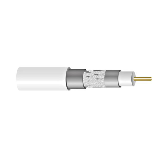 Televes RG-6T Koaksiaalikaapeli 1,0/4,6 mm, kolmoissuojattu 1 m