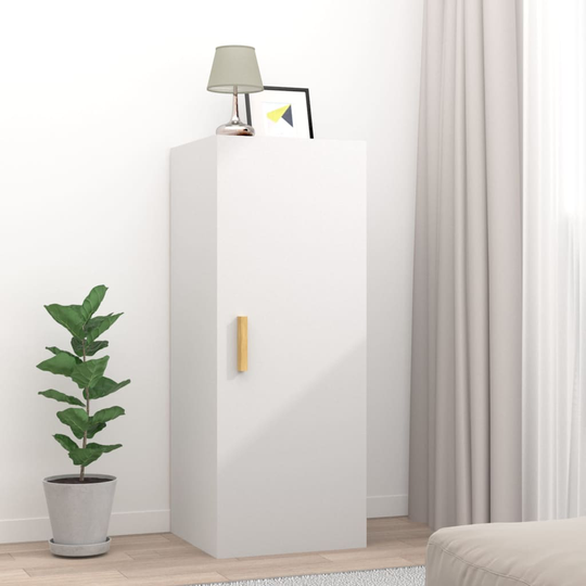 vidaXL Seinäkaappi valkoinen 34,5x34x90 cm tekninen puu