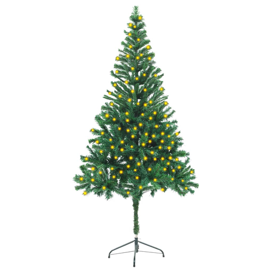 vidaXL Tekojoulukuusi LED-valoilla ja jalustalla 180 cm 564 oksaa