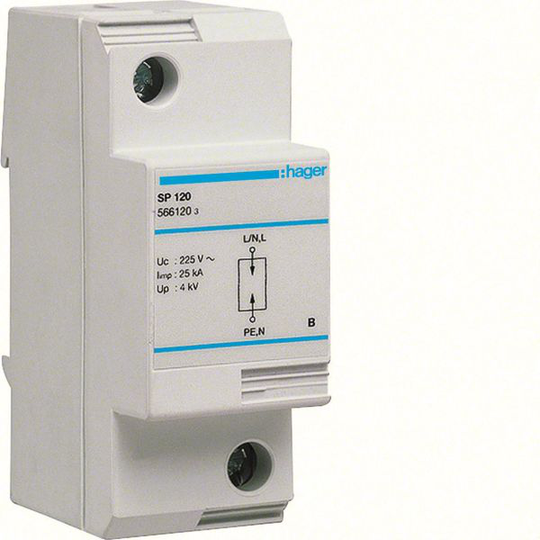 Hager SP120 Salamavirtasuoja Maks. 100 A 50 kA