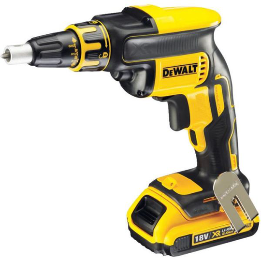 Dewalt DCF620D2 Kipsiruuvinväännin ilman ruuvilipasta, mukana akku ja laturi
