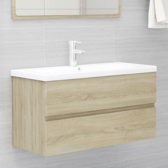 vidaXL Allaskaappi Sonoma-tammi 90x38,5x45 cm lastulevy