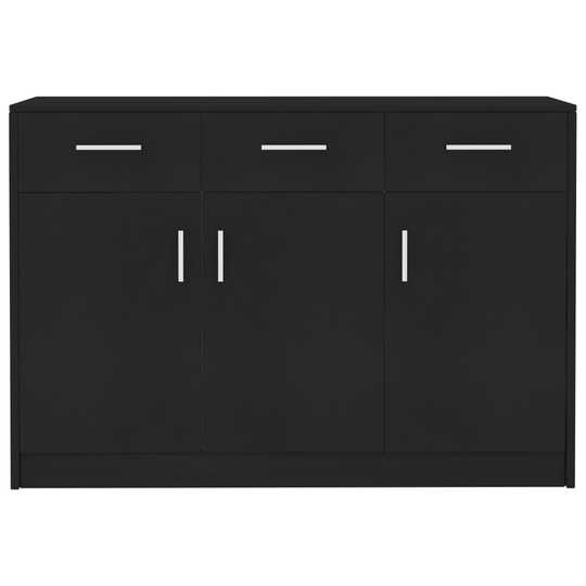 vidaXL Senkki musta 110x30x75 cm lastulevy