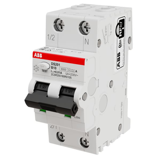 ABB 2CSR255180R3105 Henkilösuojakytkin 6 kA, B-käyrä, tyyppi A DS201 B10 A300