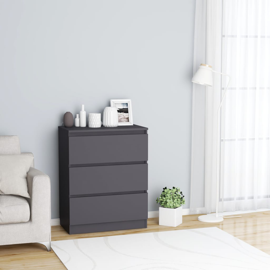 vidaXL Senkki harmaa 60x35x76 cm tekninen puu