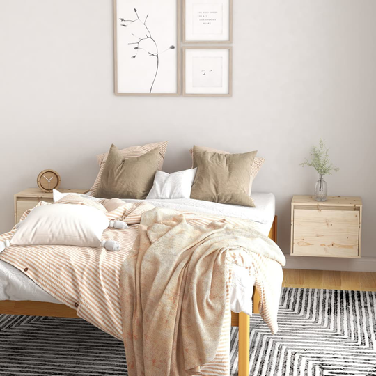 vidaXL Seinäkaapit 2 kpl 45x30x35 cm täysi mänty