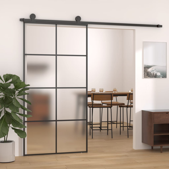 vidaXL Liukuovi alumiini ja ESG-lasi 102,5x205 cm musta