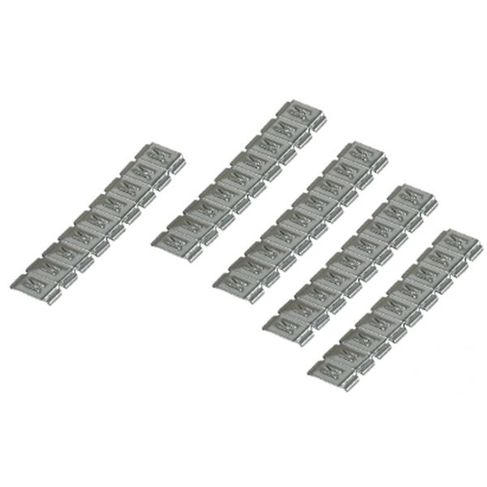 Partex PKS10/6 Kaapelimerkintä numerot, ruostumaton teräs, 50 kpl 6