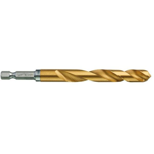 Milwaukee SHOCKWAVE Red Hex HSS-G TIN Metalliporanterä 1 kpl:n pakkaus 10,5 mm