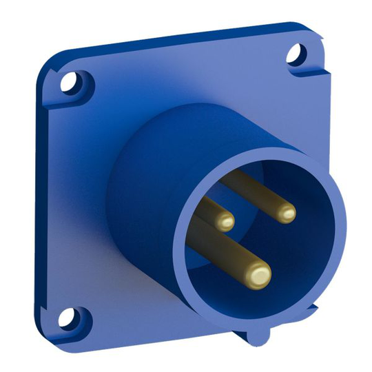 ABB 2CMA102292R1000 Paneelin sisääntulo pikaliitettävä, tärinänkestävä Suora, 3-nastainen, 16 A