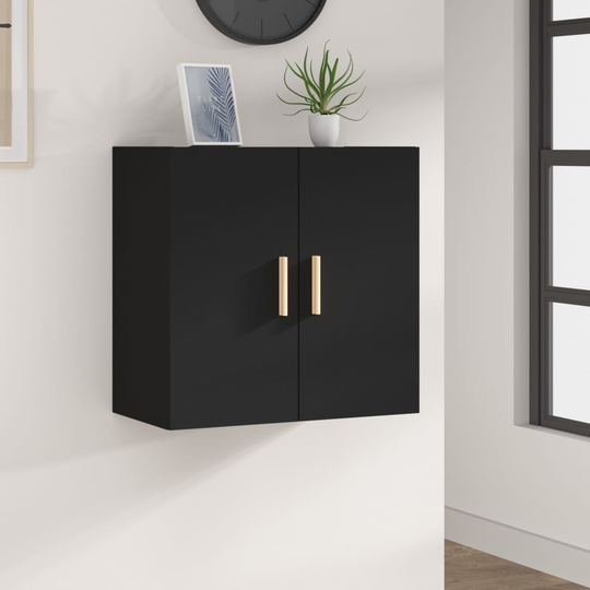 vidaXL Seinäkaappi musta 60x30x60 cm tekninen puu