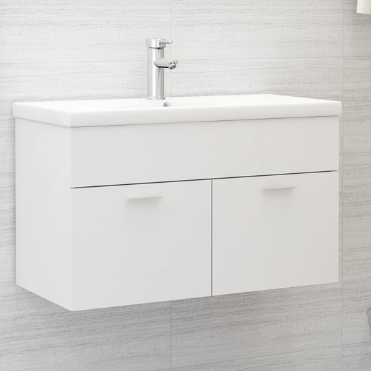 vidaXL Allaskaappi valkoinen 80x38,5x46 cm lastulevy