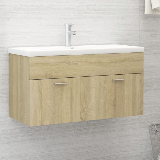 vidaXL Allaskaappi Sonoma-tammi 90x38,5x46 cm lastulevy