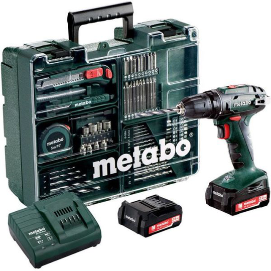 Metabo BS 14.4 SET Porakone-ruuvinväännin sis. tarvikkeet, akun ja laturin